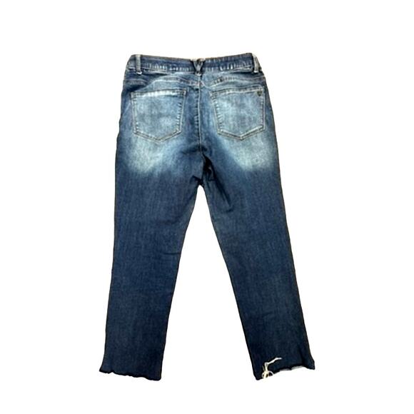Wit & Wisdom Jeans Size 6, Comfy, Distressed, Elastic Lined waistband, Raw Hem - Picture 2 of 10